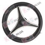 Диск для дитячої коляски Bebetto 12 дюймів ( СІРИЙ З БІЛИМ КАНТОМ )