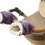 Рукавички-Муфта на коляску Ok Style Сніжинка Бузковий матовий №16