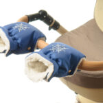 Рукавички-Муфта на коляску Ok Style Сніжинка Синій №19