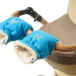 Рукавички-Муфта на коляску Ok Style Сніжинка Бірюзовий матовий №21