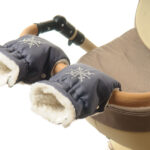 Рукавички-Муфта на коляску Ok Style Сніжинка Темно сірий матовий №26