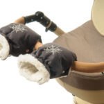 Рукавички-Муфта на коляску Ok Style Сніжинка Графіт матовий №31