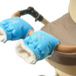 Рукавички-Муфта на коляску Ok Style Сніжинка Голубий №33