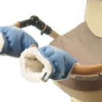 Рукавички-Муфта на коляску Ok Style Сніжинка Брудно голубий №34