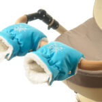 Рукавички-Муфта на коляску Ok Style Сніжинка Бірюзовий світлий матовий №36