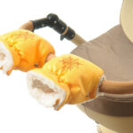 Рукавички-Муфта на коляску Ok Style Сніжинка Жовтий №38