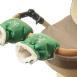 Рукавички-Муфта на коляску Ok Style Сніжинка Зелений травяний №45