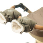 Рукавички-Муфта на коляску Ok Style Сніжинка Хаккі матовий №46