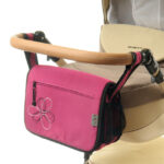 Сумка на коляску Ok Style Квіточка (Малиновий блискучий) №32