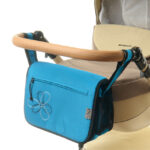 Сумка на коляску Ok Style Квіточка (Бірюзовий блискучий) №35