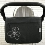 Сумка на коляску Ok Style Квіточка ЛЬОН Графіт