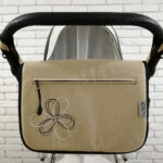 Сумка на коляску Ok Style Квіточка ЛЬОН Бежева