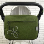 Сумка на коляску Ok Style Квіточка ЛЬОН Зелена хаккі