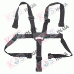 Ремні безпеки для дитячої коляски (5 точкові) (ТИП 3) сірі