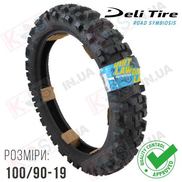 Шина 100 / 90-19 бескамерная, шипованная Terra Cross SB-114 R. Мотошины Deli Tire