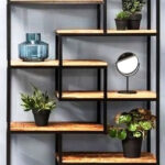 Стеллаж MESS книжный в стиле Лофт большой 1200x350x1800 (только каркас)