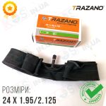 Камера 24 x 1.95/2.125 (50/54-507) TRAZANO Butyl Tube (AV 33 мм) для велосипеда