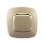 Вимикач прохідний 1-клавішний золото ELA