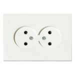 Подвійна розетка без заземленням OVIVO GRANO