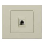 Розетка телефонна кремова GRANO