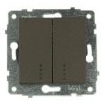 Механізм вимикача 2-клв. з підсвіткою GRANO мока