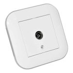 Розетка ТВ прохідна LOFT білий+сірий