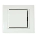 Вимикач 1-клавішний білий MINA