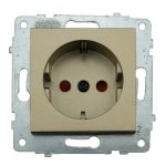 Механізм розетки з заземленням та шторками GRANO антрацит