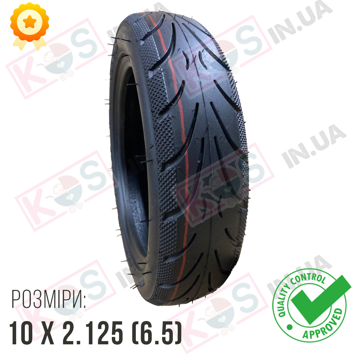 10x2.125-6.5-1 Покришка 10×2.125-6.5 HT для електросамоката Ninebot F - Зображення 1